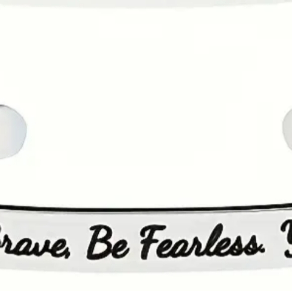 Silver Inspirational Cuff Bracelet - Picture 3 of 5